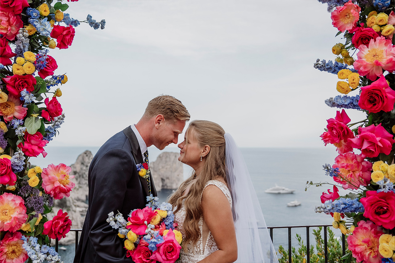 Matrimonio a Capri - Cerimonia Giardini di Augusto